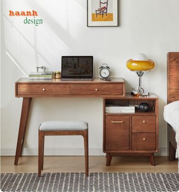 Tuyệt đẹp bàn trang điểm gỗ sồi cho không gian phòng ngủ-BTH 004