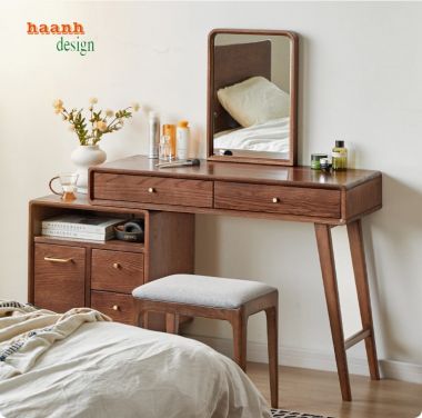 Tuyệt đẹp bàn trang điểm gỗ sồi cho không gian phòng ngủ-BTH 004