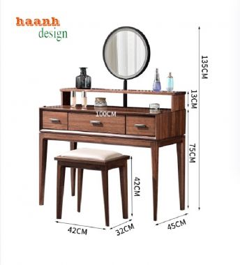 Trẻ trung với mẫu bàn trang điểm gỗ hiện đại-BTH 005