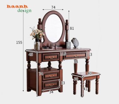 Bàn phấn tân cổ điển đẹp – Sang trọng cho phòng ngủ-BTA 015