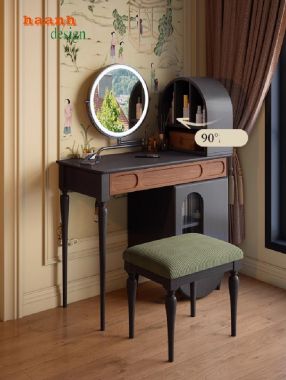 Bàn trang điểm gỗ sồi tự nhiên phong cách Pháp tân cổ điển-BTA 010