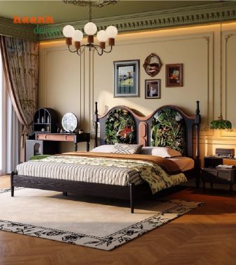 Bàn trang điểm gỗ sồi tự nhiên phong cách Pháp tân cổ điển-BTA 010