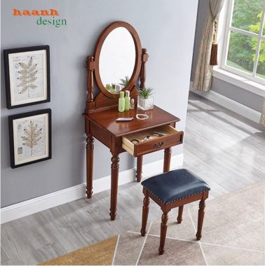 Khám phá mẫu bàn trang điểm cao cấp gỗ sồi tự nhiên đẹp mê hồn-BTA 012