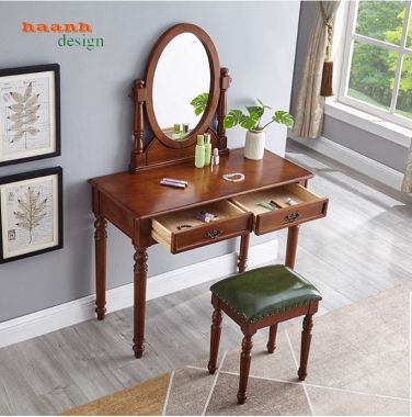Khám phá mẫu bàn trang điểm cao cấp gỗ sồi tự nhiên đẹp mê hồn-BTA 012