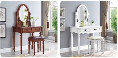 Khám phá mẫu bàn trang điểm cao cấp gỗ sồi tự nhiên đẹp mê hồn-BTA 012