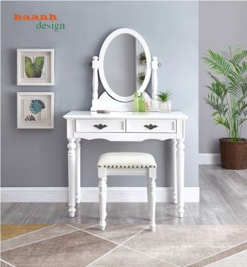Khám phá mẫu bàn trang điểm cao cấp gỗ sồi tự nhiên đẹp mê hồn-BTA 012