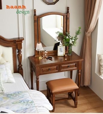 Trải nghiệm thẩm mỹ với bàn trang điểm tân cổ điển-BTA 004