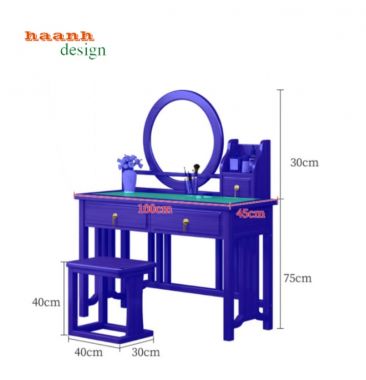 Bàn trang điểm gỗ tự nhiên phong cách hiện đại BTH 002