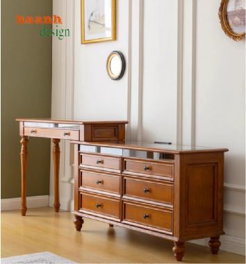 Bàn Trang Điểm Gỗ Tân Cổ Điển – Nét Sang Trọng Cho Phòng Ngủ-BTA 008