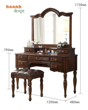 Tăng tính thẩm mỹ với bàn trang điểm tân cổ điển-BTA 003