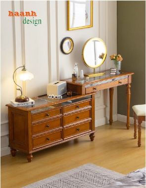 Bàn Trang Điểm Gỗ Tân Cổ Điển – Nét Sang Trọng Cho Phòng Ngủ-BTA 008