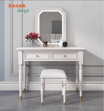 Đắm chìm trong thiết kế bàn trang điểm tân cổ điển gỗ sồi-BTA 006