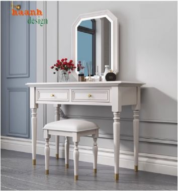 Đắm chìm trong thiết kế bàn trang điểm tân cổ điển gỗ sồi-BTA 006