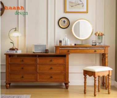 Bàn Trang Điểm Gỗ Tân Cổ Điển – Nét Sang Trọng Cho Phòng Ngủ-BTA 008