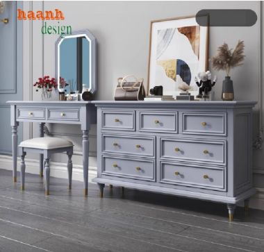 Đắm chìm trong thiết kế bàn trang điểm tân cổ điển gỗ sồi-BTA 006