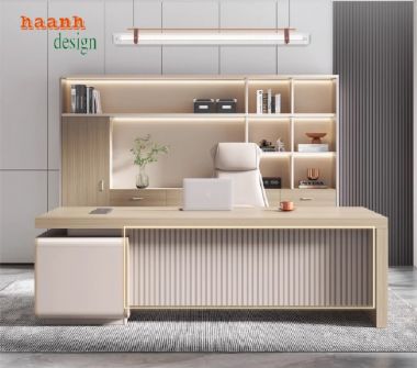 Hiện đại hóa không gian với bàn trưởng phòng gỗ công nghiệp-BTF 005