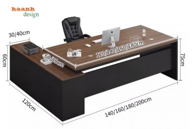 Bàn trưởng phòng gỗ công nghiệp cho văn phòng BTF 001
