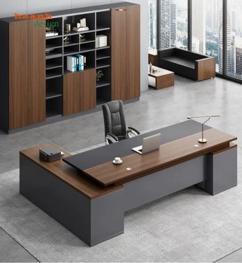 Xu Hướng Bàn Trưởng Phòng Hiện Đại Gỗ Công Nghiệp 2026-BTF 007