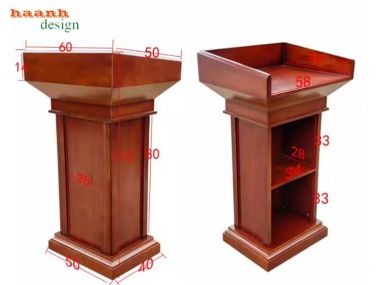 Bục phát biểu gỗ đẹp thiết kế hiện đại cho hội trường-BPB 009