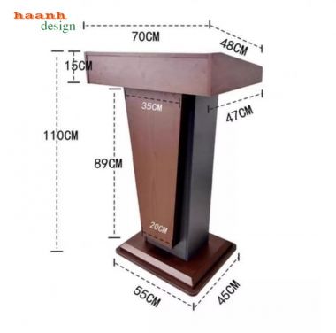 Bục phát biểu gỗ hội trường thiết kế theo yêu cầu-BPB 008