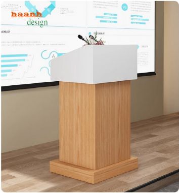 Bục phát biểu gỗ công nghiệp, nhiều mẫu vân gỗ hiện đại-BPB 007