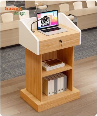 Bục phát biểu gỗ công nghiệp, nhiều mẫu vân gỗ hiện đại-BPB 007