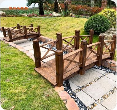 Cầu gỗ ngoài trời - Vẻ đẹp và tính ứng dụng trong sân vườn-CGN 005