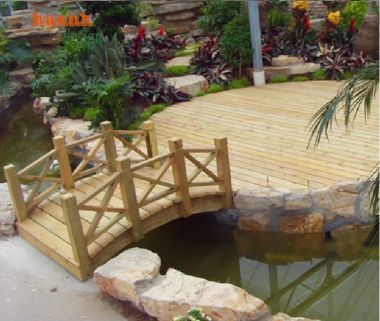 Cầu Gỗ Ngoài Trời Cao Cấp – Trang Trí Sân Vườn Ấn Tượng-CGN 010