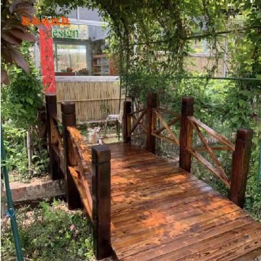 Tạo không gian sống động với cầu gỗ ngoài trời-CGN 006