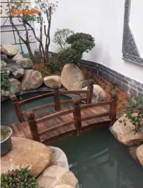 Cầu Gỗ Ngoài Trời Cao Cấp – Trang Trí Sân Vườn Ấn Tượng-CGN 010