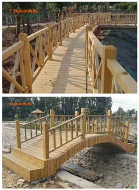 Cầu gỗ sân vườn tiện ích công năng và thẩm mỹ CGN 004