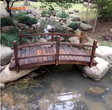 Tạo không gian sống động với cầu gỗ ngoài trời-CGN 006