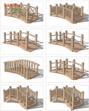 Biến khu vườn thành chốn mơ mộng với cầu gỗ-CGN 007