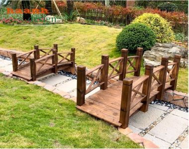 Cầu gỗ ngoài trời - Vẻ đẹp và tính ứng dụng trong sân vườn-CGN 005