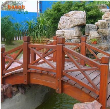 Cầu Gỗ Ngoài Trời Cao Cấp – Trang Trí Sân Vườn Ấn Tượng-CGN 010