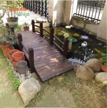 Tạo không gian sống động với cầu gỗ ngoài trời-CGN 006