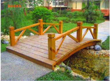 Cầu Gỗ Ngoài Trời Cao Cấp – Trang Trí Sân Vườn Ấn Tượng-CGN 010