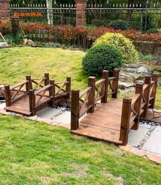 Cầu gỗ ngoài trời - Vẻ đẹp và tính ứng dụng trong sân vườn-CGN 005