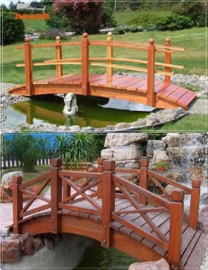 Nâng cấp sân vườn bằng cầu gỗ teak ngoài trời-CGN 009