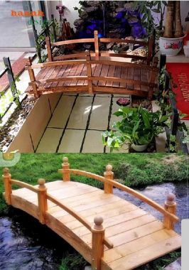 Nâng cấp sân vườn bằng cầu gỗ teak ngoài trời-CGN 009