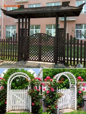 Cổng gỗ Teak tự nhiên cao cấp bền đẹp theo thời gian-CVM 011
