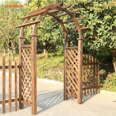 Cổng gỗ Teak tự nhiên cao cấp bền đẹp theo thời gian-CVM 011