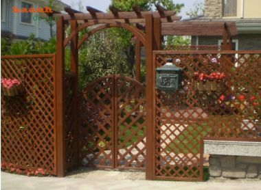 Cổng gỗ Teak tự nhiên cao cấp bền đẹp theo thời gian-CVM 011