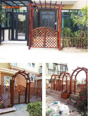 Cổng gỗ Teak tự nhiên cao cấp bền đẹp theo thời gian-CVM 011