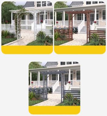 Cổng gỗ sân vườn – Giải pháp trang trí ngoại thất đẹp-CVM 008