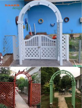 Cổng gỗ Teak tự nhiên cao cấp bền đẹp theo thời gian-CVM 011