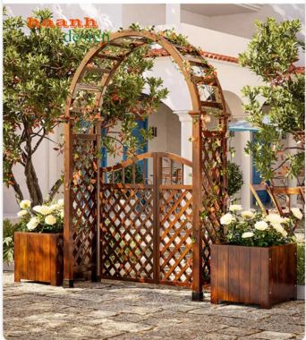 Lựa chọn cổng sân vườn gỗ teak hoàn hảo cho ngôi nhà-CVM 007