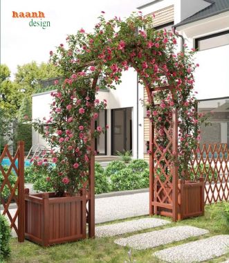 Lựa chọn cổng sân vườn gỗ teak hoàn hảo cho ngôi nhà-CVM 007