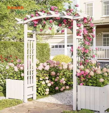 Khám phá cổng gỗ teak tự nhiên ngoài trời đẹp mắt-CVM 006