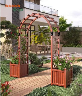 Lựa chọn cổng sân vườn gỗ teak hoàn hảo cho ngôi nhà-CVM 007